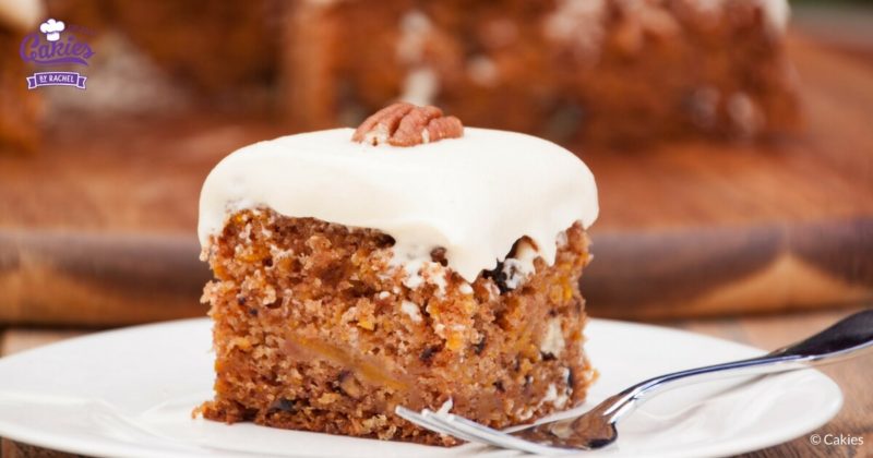 Pumpkin Cake is made with grated pumpkin, apples, pecans with a brown sugar and cream cheese frosting. A pumpkin version of carrot cake. #pumpkin #pumpkincake #recipe #recipes