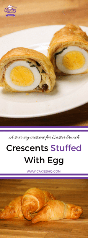 These crescents stuffed with egg are a delicious treat for a weekend breakfast or brunch and a fun brunch treat for Easter!
