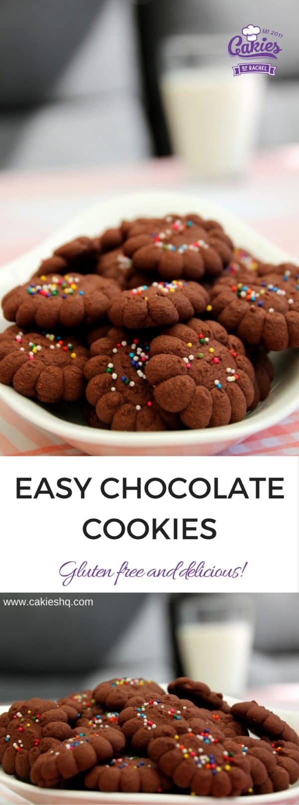 Easy Gluten Free Chocolate Cornstarch Cookie. Delicious! Cakies