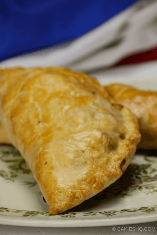 Cornish Pasty is a traditional English pasty and considered the national dish of Cornwall. It's a hand pie filled with beef, potato, swede and onion.
